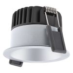 Ledvance LED-Spot Dunkellight Aluminium Silber 8W 680lm 36D - 930 Warmweiß | Ausschnitt 68mm - IP44 - Höchste Farbwiedergabe - Dimmbar