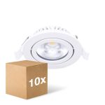 Mehrfachpackung 10x LED Schwenkbar Spot Weiß 6W 550lm - 930  | Ausschnitt 75mm - IP54 - Höchste Farbwiedergabe 