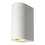 D'Lite Vossem Long Applique Murale Aluminium Blanc Up & Down | IP56 - Convient Pour 2x GU10 