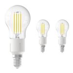 Lot 3x Calex Smart Tuya Wifi E14 Boule 4.5W 450lm - 818-830 Accordable Blanc | Dimmable - Remplacement 40W 