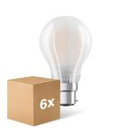 Lot 6x Osram Retrofit Classic LED B22d Poire Dépolie 11W 1521lm - 827  | Dimmable -  Remplacement 100W