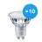 Lot 10x Philips MASTER Value LED Spot GU10 PAR16 3.7W 270lm 36D - 930 Blanc Chaud | Meilleur rendu des couleurs - Dimmable - Équivalent 35W