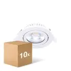 Lot 10x LED Inclinable Spot Blanc Ronde 6W 520lm 60D - 927  | 85mm - IP54 - Dimmable - Meilleur Rendu De Couleur
