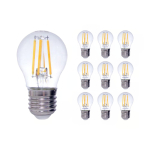 Lot 10x LED E27 Poire Filament Claire 4.5W 470lm - 827 | Dimmable - Remplacement 40W