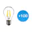 Lot 100x Budgetlight Lucent LED E27 Poire Filament Claire 7W 806lm - 840 Blanc Froid | Équivalent 60W